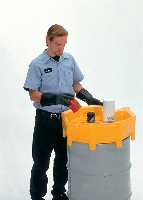product UltraTech 0275 Spill Diaper, Capacity Up to 8 gal, Gray, Black/Blue, 7.3 L x 4.8 W x 0.1 T in