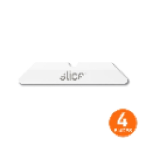 product Slice&trade; 10404 Replaceable Box Cutter Blade, Dual Sided Rounded Tip, 1.31 X 0.26 X 0.05 in, Ceramic, White