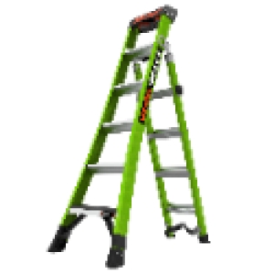 product Little Giant DS-XL, 8' model, double-sided fiberglass stepladder-PLUS FREIGHT--AMBIUS HOLIDAY LADDER, Use Replacement Label Parts 31887 & 31899