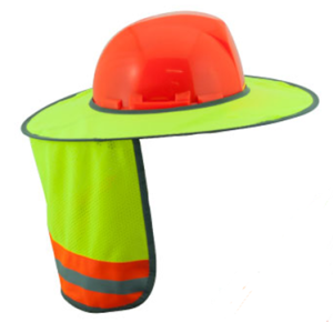 product GloWear® 29063 8006 Neck Shade, For Use With Hard Hat, Universal, Hook and Loop Closure, Polyester Solid Fabric, Hi-Viz Lime
