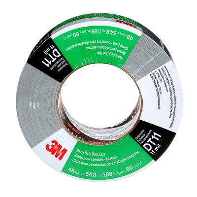 product ipg® 74977 AC20 Utility-Grade Duct Tape, 54.8 m L x 48 mm W, 9 mil THK, Rubber Resin Adhesive, Polyethylene Coated Cloth Backing, Silver