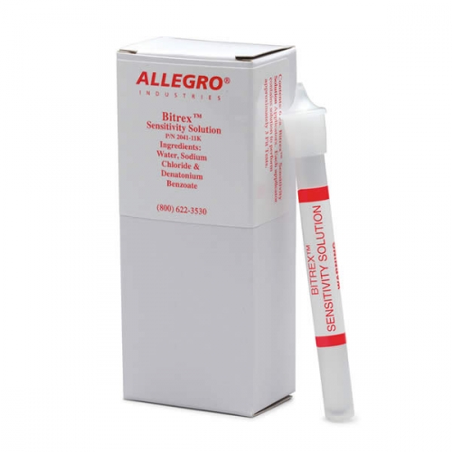product Allegro® 2041-12K Bitrex Fit Test Solution, 2.5 mL Capacity, Bitrex Fit Test Protocol, 6 Pieces, Clear