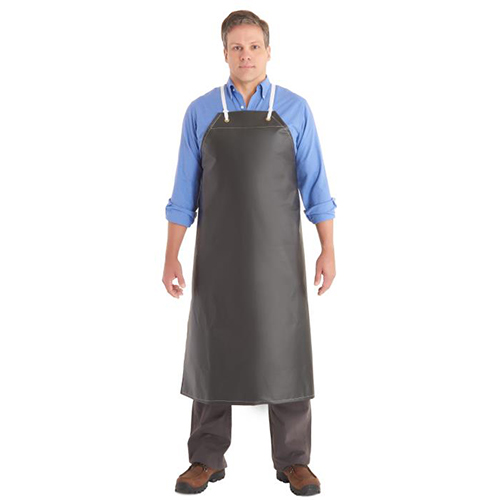 product AlphaTec&reg; 950284 Heavy Duty Reinforced Bib Apron, 17 to 19 mil Hycar&reg; Nitrile, 45 in L x 33 in W, Tie Closure, Resists: Chemical, Grease, Animal Fat and Oil
