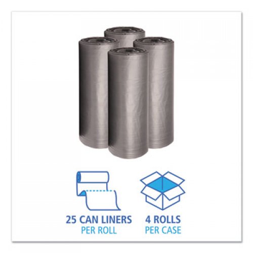 product Warp Brothers FLEX-O-BAG HB42-20 Heavyweight Trash Can Liner, 42 gal Capacity, 3 mil Thickness, Black