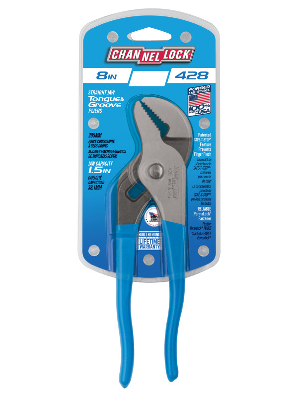 product Channellock® 430 BULK Slip Joint Tongue and Groove Plier, 2 in Jaw, 10 in, Carbon Steel
