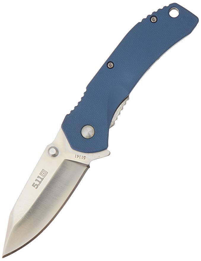 product 5.11 Tactical 51080UB 51080 Series CS2 Underbrush Spearpoint Plain Knife, Manual, AUS8 Steel Blade, Textured Fiberglass Reinforced Nylon Handle, 3-3/4 in Blade LG, Plain Edge