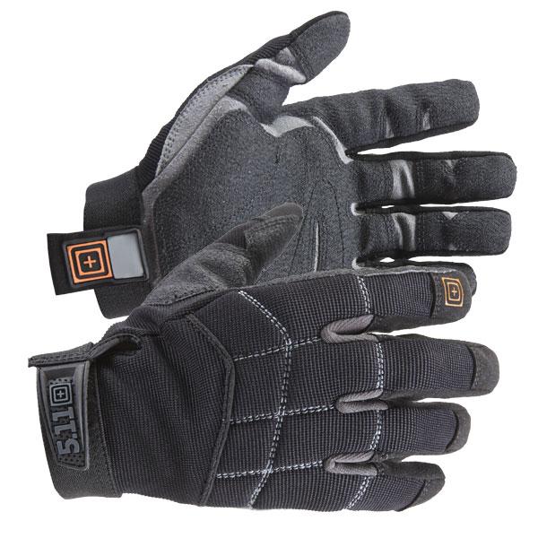 product 5.11 Tactical 59351BKSM 59351 Series Station Grip Duty Gloves, Small, Black, Duraclad Palm, Hook and Loop with Pull Tab Closure