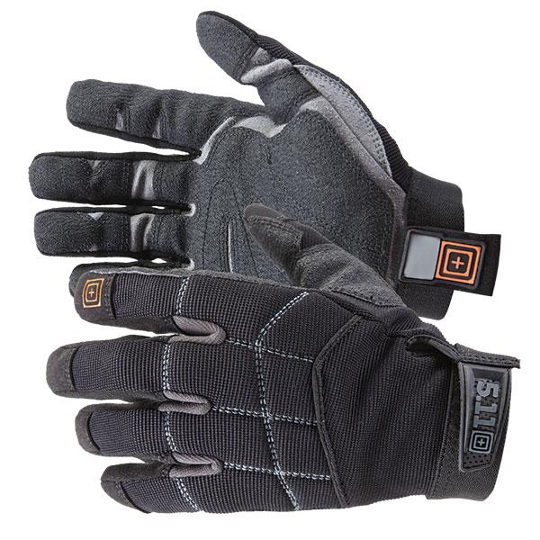 product 5.11 Tactical 59351BKLG 59351 Series Station Grip Duty Gloves, Large, Black, Duraclad Palm, Hook and Loop with Pull Tab Closure