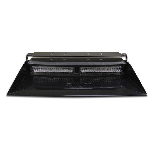 product Soundoff Signal ENFDWP1RB nFORCE® 6 LED Dual Permanent Mount Windshield Light, Standard, Black Housing/Red-Blue, 10 - 16 Vdc Power Source, 11.35 in WD X 1.43 in HT X 5 in DP