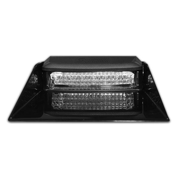 product Soundoff Signal ENFDWP2AA nFORCE® 9 LED Dual Permanent Mount Windshield Light, Standard, Black Housing/Amber-Amber, 10 - 16 Vdc Power Source, 11.35 in WD X 1.43 in HT X 5 in DP