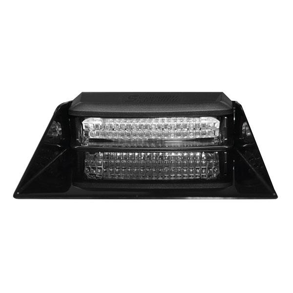 product Soundoff Signal ENFDWP1JJ nFORCE® 6 LED Dual Permanent Mount Windshield Light, Standard, Black Housing/Split Red-Blue, 10 - 16 Vdc Power Source, 11.35 in WD X 1.43 in HT X 5 in DP