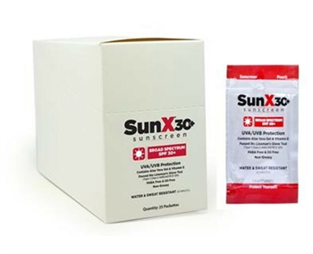 product North® by Honeywell 122000SD-H5 Sunx SPF 30 0.25 Ounce Foil Lotion Pack, 0.25 oz Nominal Capacity, Box, Lotion Form