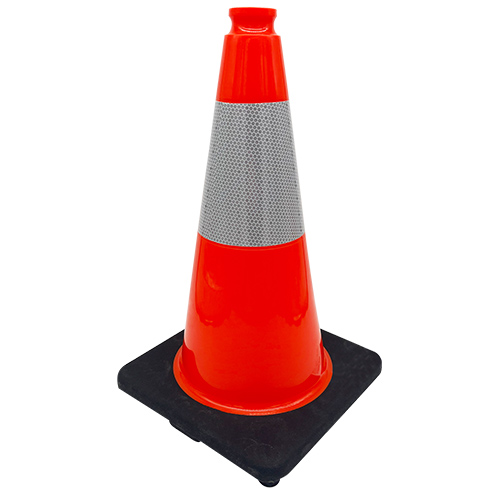 product Diamond M DM-TC20322 Traffic Safety Cone, Wide Body, 18 in H, Orange Cone, Black Base, 3 lbs Weight