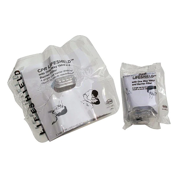 product EMI 491 Lifesaver CPR Mask Kit, Unitized, Hard Plastic Container, 5 in wd x 4 in lg x 2 in ht