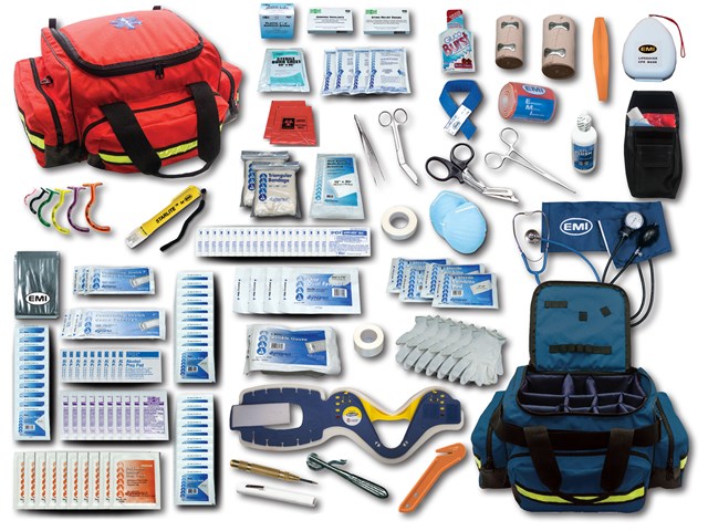 product EMI 843 Flat-Pac™ Response Kit, 1000 Denier Cordura Nylon Case, Orange, 84 Components