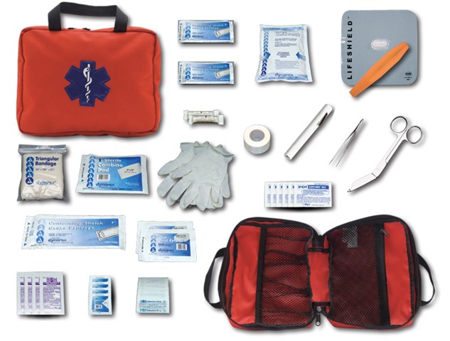 product EMI 836 Mega Pro Response™ Complete Kit, 1000 Denier Nylon Case, Navy, 141 Components