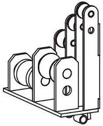 product Emerson Electric Greenlee® 02549 Roller Support Unit, For 1/2 - 2 in Rigid/IMC Shoe Group