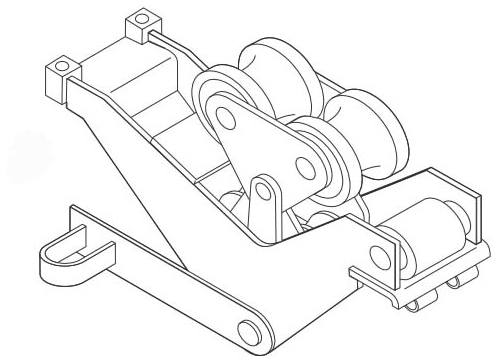 product Emerson Electric Greenlee® 02554 Roller Support Unit, For 1/2 - 2 in 40 mil PVC Coated Rigid Shoe Group