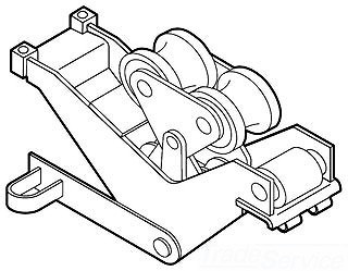 product Emerson Electric Greenlee® 17984 Support Roller Assembly, 1/2 - 2 in Trade Size, For 555® Series Conduit Benders