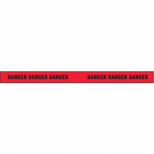 product Diamond M DM-TC30210 2.5 mil Barricade Tape, Danger, Black on Red, 3 in X 1000 ft roll