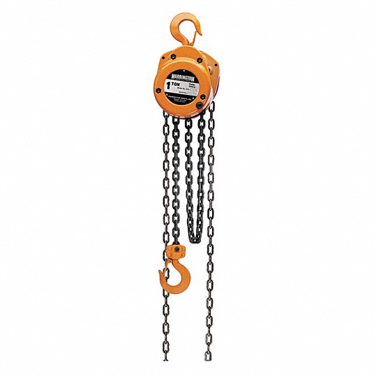 product HARRINGTON CF020-20 CF Series Manual Chain Hoist, 2 Ton, 20 ft, 1-1/2 in