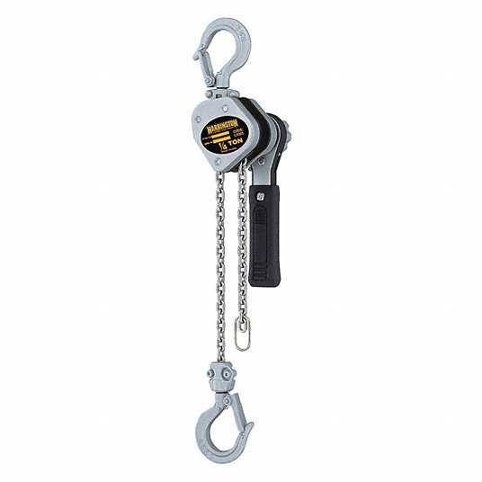 product HARRINGTON LB010-10 LB Series Lever Chain Hoist, 1 Ton, 10 ft, 1-1/8 in