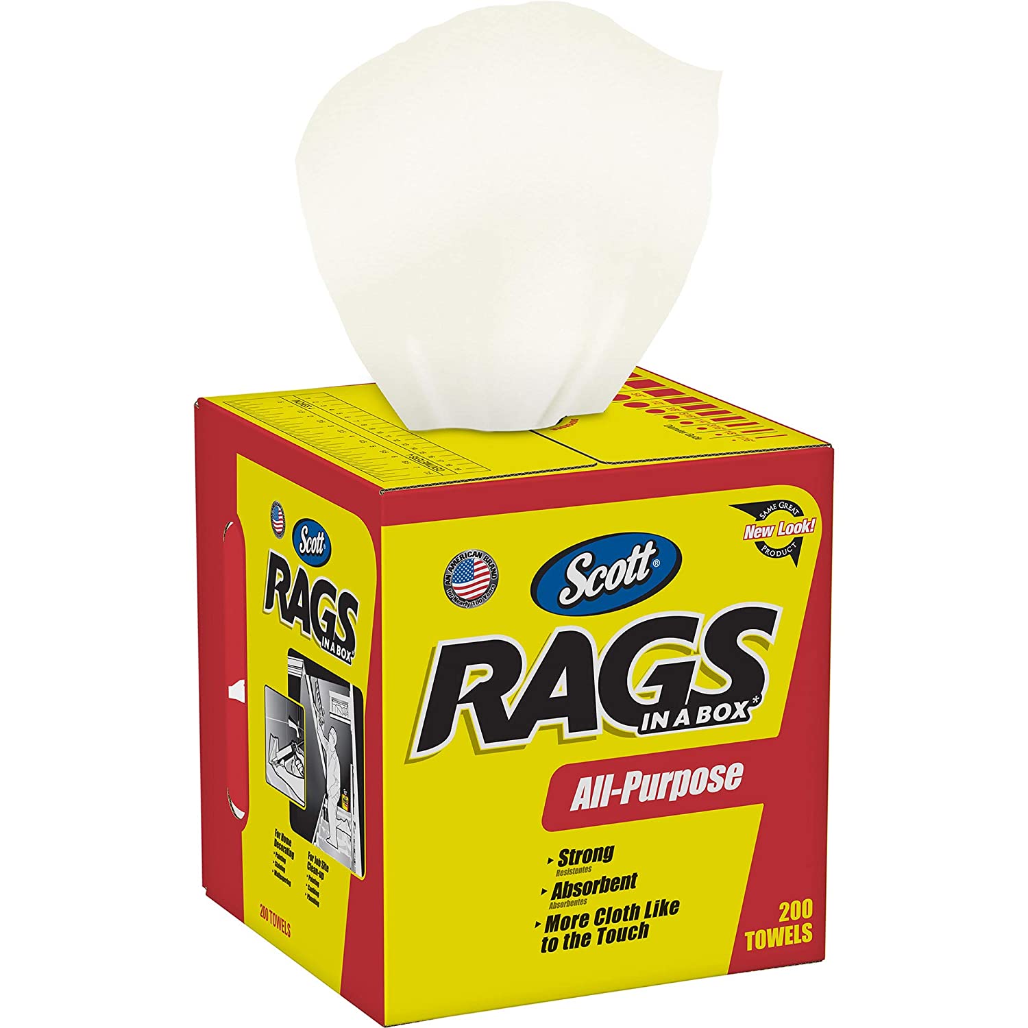 product Wise Supply WS-WR15304 Reclaimed White T-Shirt Rag, 23 LB Box