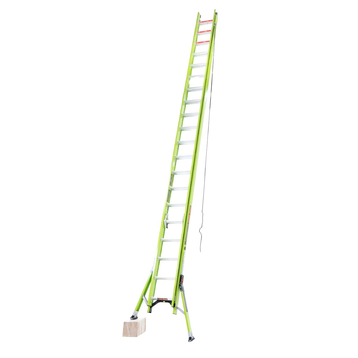 product Louisville® FE3216 D-Rung Type IA Extension Ladder, 16 ft OAL, ANSI Code: A14.5, 300 lb Load, Fiberglass, 12 in Adjustable Increments