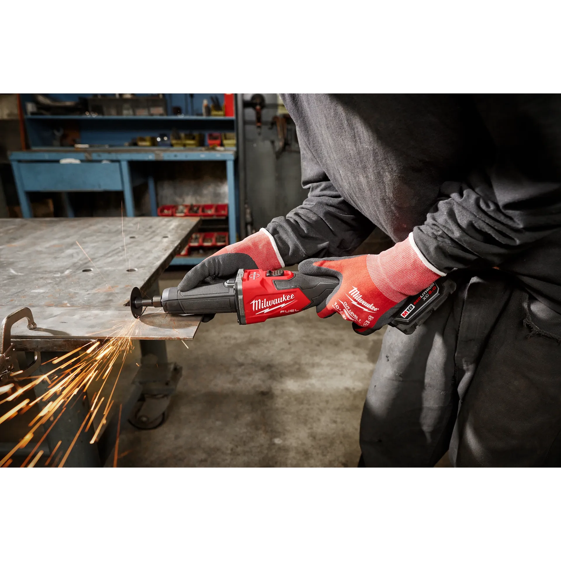 product Milwaukee&reg; 2880-20 M18&trade; FUEL&trade; Cordless Angle Grinder, 5 in Dia Wheel, 5/8-11 UNC Arbor/Shank, 18 V, Li-Ion Battery, Paddle Switch