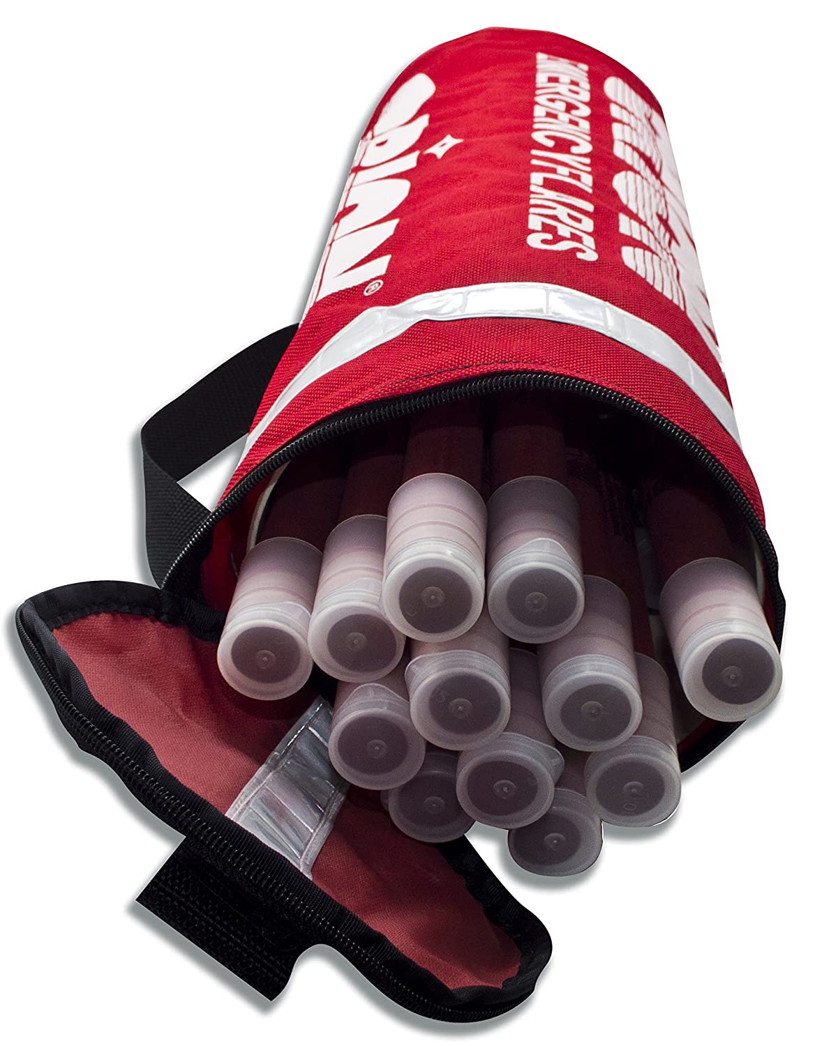 product Orion® 0720 Standard Road Safety Spikeless Flare, Waxed, 20 Min Flare Duration, Plastic Cap, Red