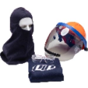 product National Safety Apparel® H18CX Flame-Resistant Knit Balaclava, Universal, Black, Carbon OPF Blend, 7 oz Fabric