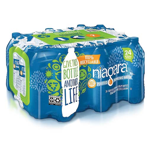 product Niagara Bottled Water, 16.9 oz Bottle, 24 Bottles per Case, 84 Cases per Pallet - Bottle deposit/bottle tax charged separately where applicable, will be added after checkout based on shipping location.