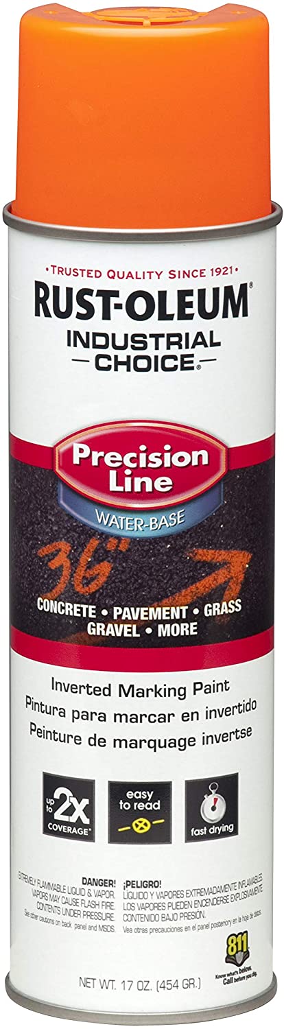 product Krylon® Quik-Mark™ A03901 Water Base Inverted Marking Paint, 20 oz Container, Liquid Form, APWA Brilliant White, 332 Linear ft Coverage