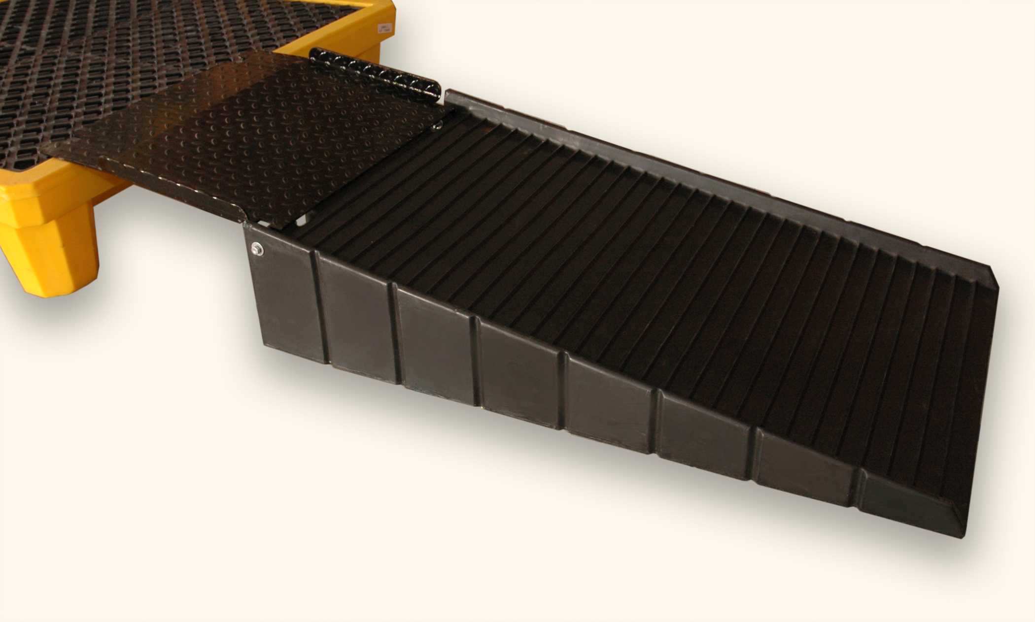 product Justrite® 28687 Accumulation Center Ramp, 33 in L x 48 in W x 6-1/4 in H, 1000 lb Load, Recycled Polyethylene